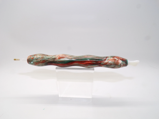 Diamond Painting Pen, Turquoise, Bronze, Silver, Sparkle, Swirl, Drill Handturned, Alumilite