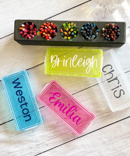 Personalized Pencil & Pen Box, Back To School Marker Custom Box With Name, Supply Box, Kid's Art Case