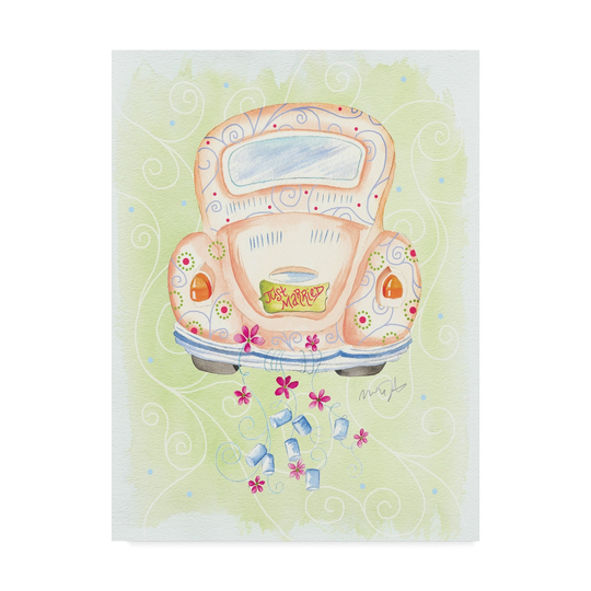 Green Girl Canvas 'Jane Vw' Canvas Art - Multi-color