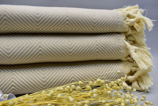 Tan Color Sofa Blanket, Turkish Decor, Cotton Home Boho Wedding Gifts, Couch Cover, 56 X 64 Inch Duoelmas-K.ö