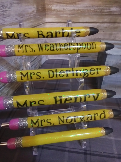 Personalized Ink Pen, Custom Pens, Glitter Pencil Christmas Gift, Gift For Teachers, Office Gifts, Gifts Staff