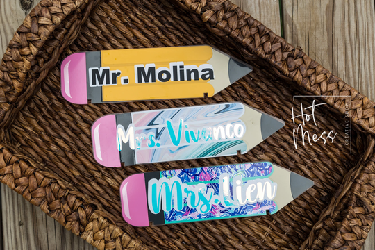 Pencil Desk Name Plate, Teacher Sign, Appreciation Gift, Classroom Décor