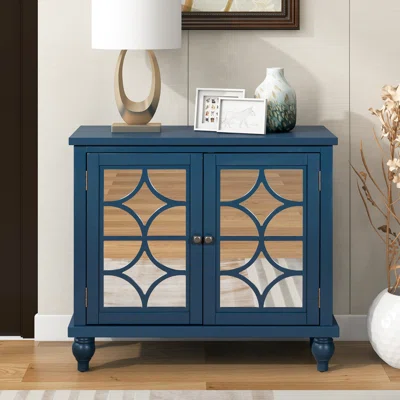 Standing Wood Sideboard Storage Cabinet With Doors And Adjustable Shelf, Entryway Kitchen Dining Room, Modern Vintage Design And Easy Assembly