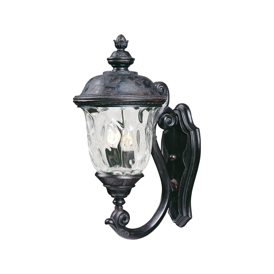 Maxim Bronze Vivex Water Glass Shade Carriage House 2-light Outdoor Wall Mount Light
