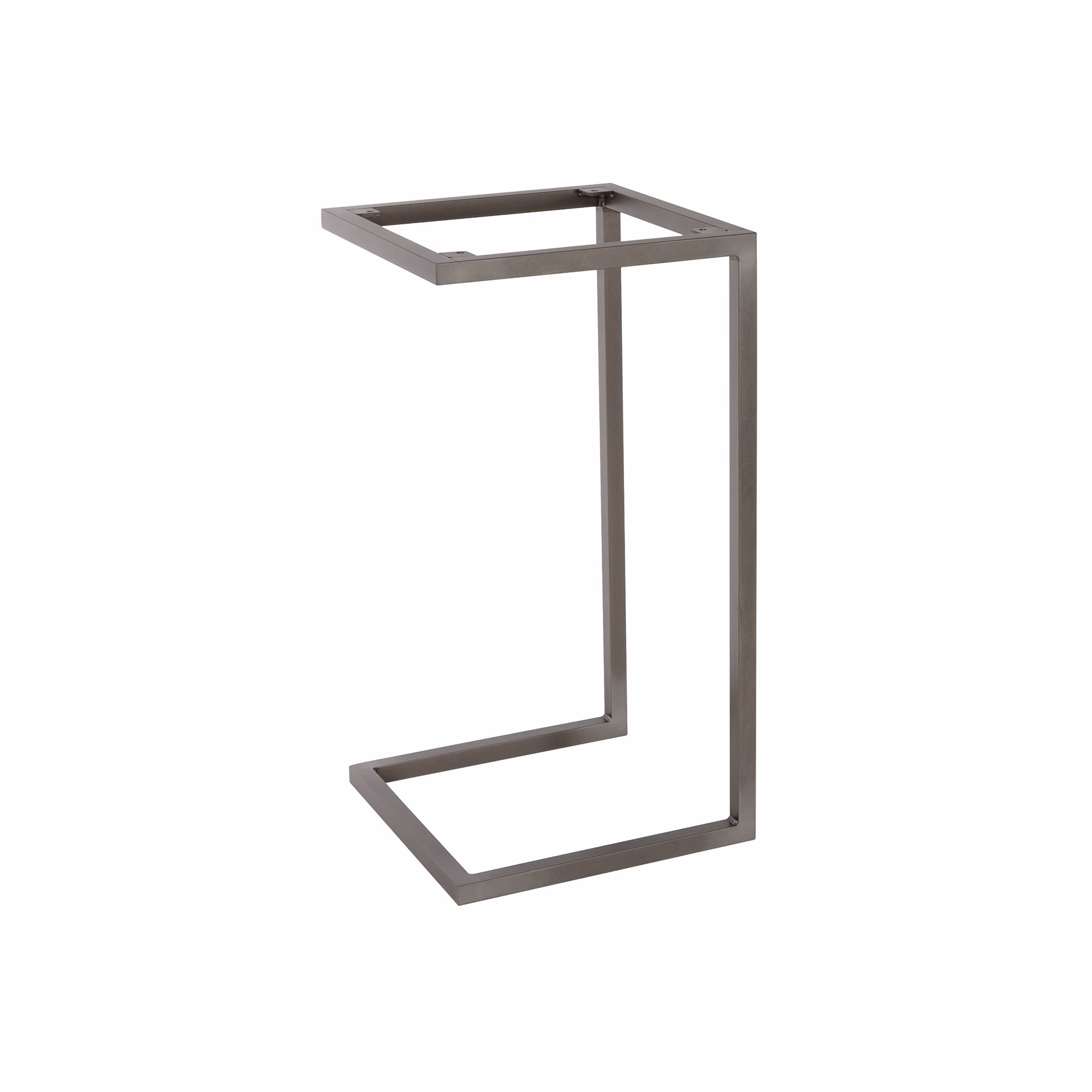 Raw Distressed Steel Side Table Base, C Minimalist End Table, Modern Accent Sofa Pedestal 1075430283