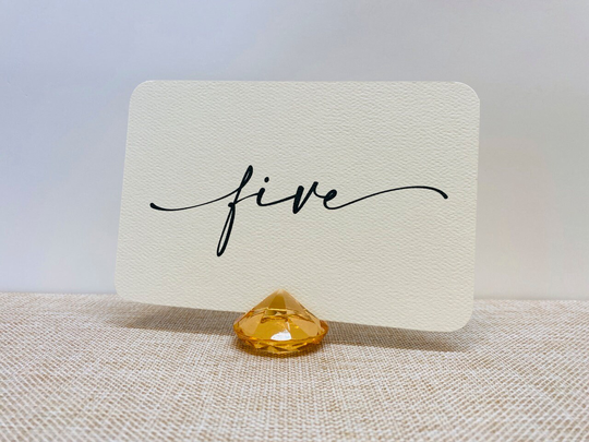 Wedding Table Number Signs, 4 X 6 Numbers Script | Set Of 10 On Sale