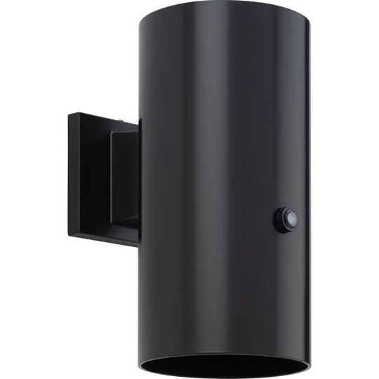 Cylinder Collection 1-Light Antique Bronze 6-Inch Modern Outdoor Large Wall Lantern Light - 6 in x 8.94 in x 12 in