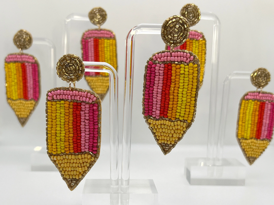 Pencil Earrings || Teacher Gift First Day Of School Back To Educator Appreciation