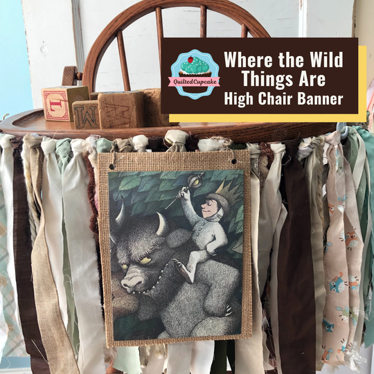 Where The Wild Things Are High Chair Banner/First Birthday Party // Decoration/ Smash Cake One High Chair Banner