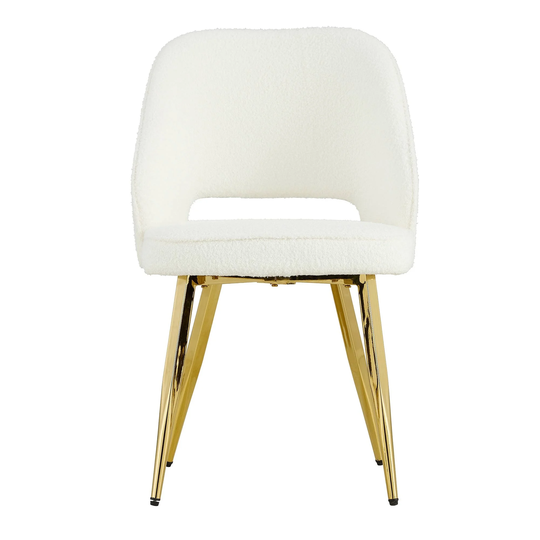 Set of 1 Modern Dining Chairs,Accent Chair, Living Room Leisure Chairs with Golden Metal Legs