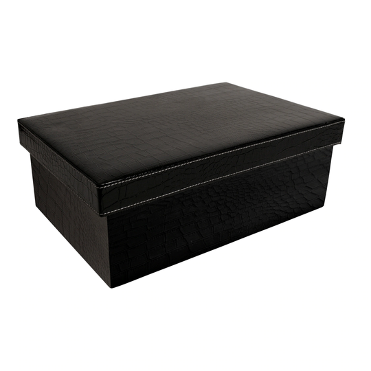 Wald Imports Black Paperboard Decorative Storage Boxes