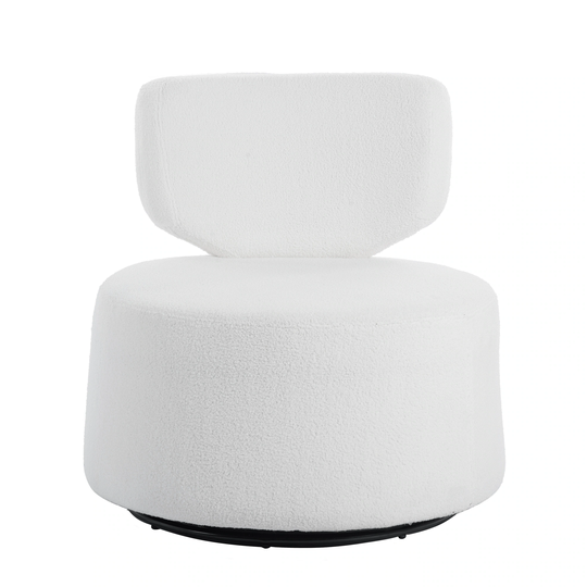 29" Fancy Wide Swivel Chair with Ergonomic Curved Backrest and Soft Upholstered Seats