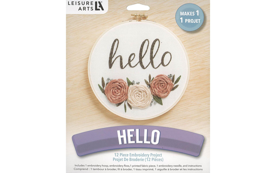 Leisure Arts Embroidery Kit 6" | Hello Diy Flowers Spring