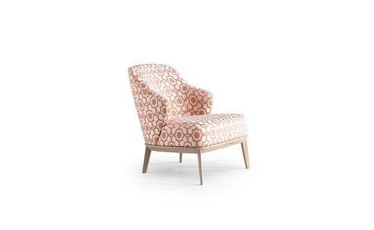 Accent Wood Leg Livingroom Chair - Mid-Century Modern Mid Century Bergère Stylish Contemporary