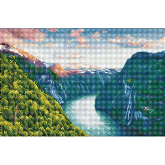 Diamond Dotz Squares ~ Mighty River Intermediate Facet Art Kit Dotting Painting