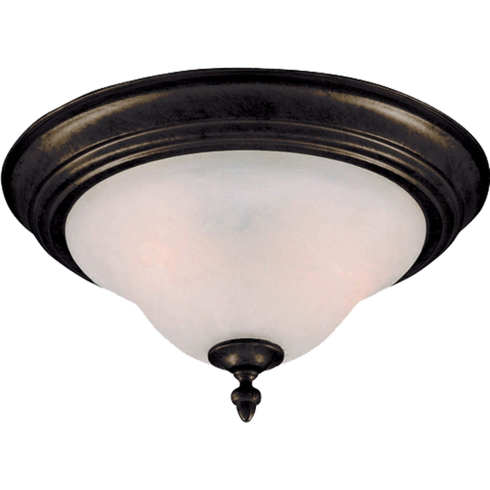 Maxim Marble Shade 2-light Bronze Pacific Flush Mount Light