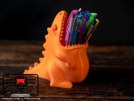 3D Printed Dino Pencil Holder