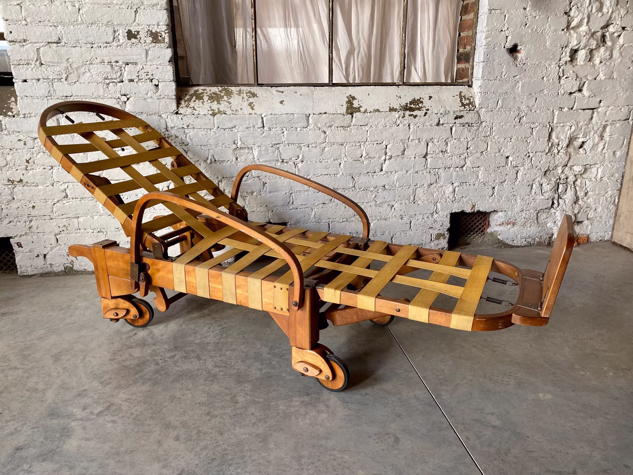 Midcentury Lounger, Sanatorium, Vintage Medical, Lounge Chair, Rare & Unusual, 1940S