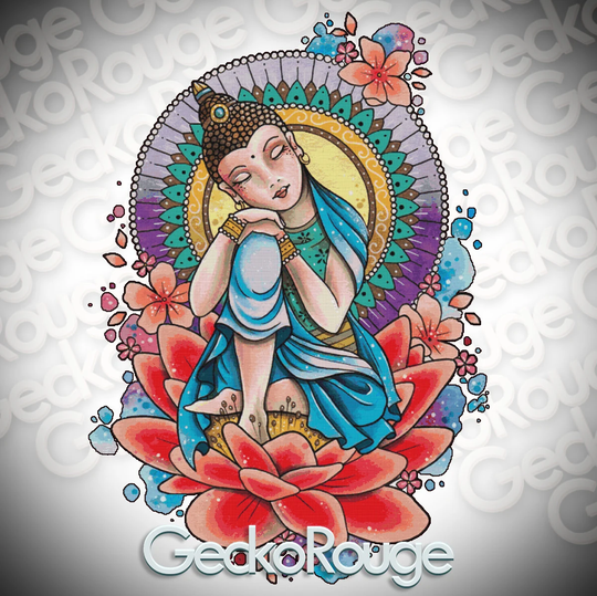 Sacred Buddha By Lorna Laine Modern Cross Stitch Art Kit