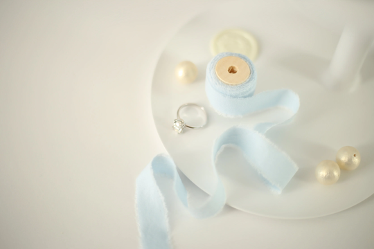 Dispatches From USA /Light Blue Cotton Ribbons For Invitations Or Wedding Bouquet Hand Dyed Premium Blue Ribbon Collection
