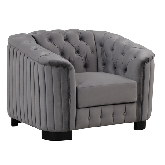 41.5" Velvet Upholstered Accent Sofa, Modern Single Sofa Chair with Thick Removable Seat Cushion, for Living Room, Bedroom