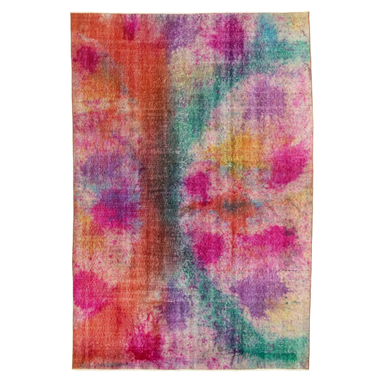 Hand-knotted Color Transition Multi Color Wool Rug - 5'3 x 8'2