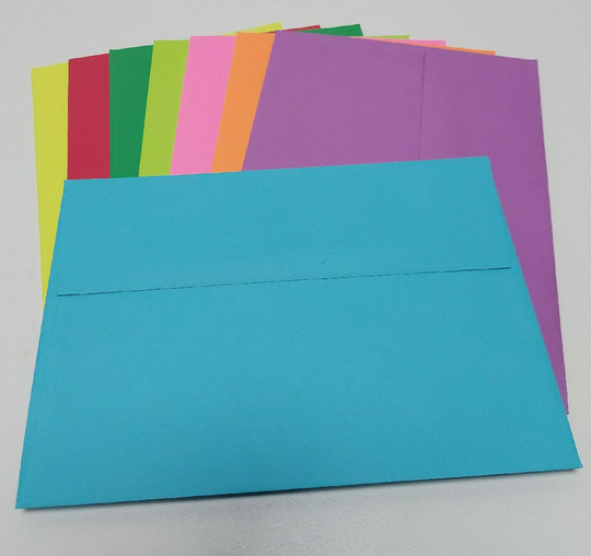 Pe30 25 Pc. Color Envelopes A7 60 lb. 5 1/4 X 7 | 13.34cm 18.42cm