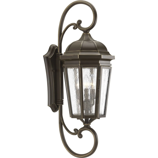 Progress Lighting Verdae Bronze-finish Aluminum Extra Large 3-light Wall Lantern