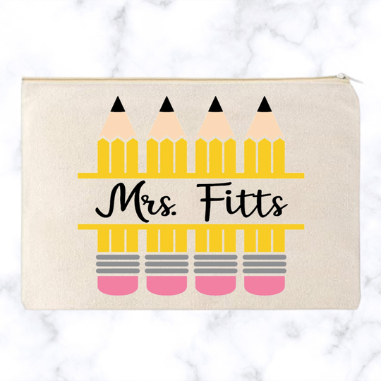 Pencil Personalized Teacher Bag, School Case, Survival Kit, New Teacher, Gifts, Appreciation