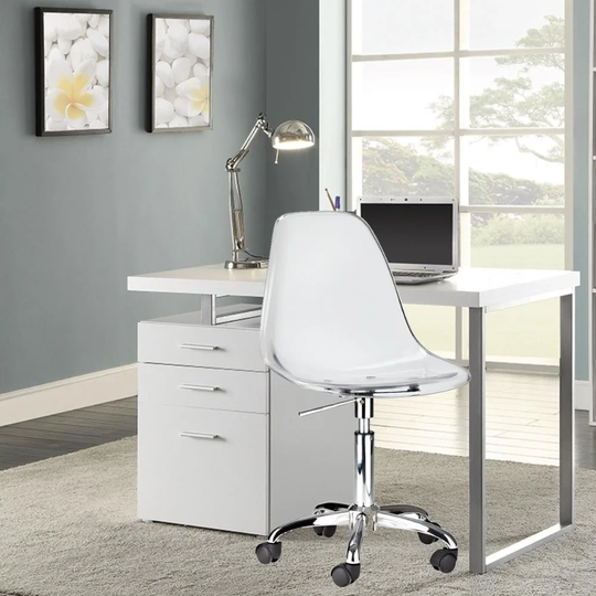 Acrylic clear office chair - Maximum Seat Height 25 '' Overall 20'' W x 21'' D