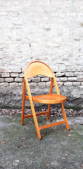 Mid Century Folding Chair in Style Tric By Achille & Pier Giacomo Castiglioni For Bbb Emmebonacina, Made in 70's