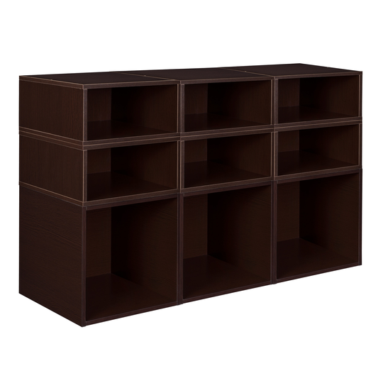 Noble Connect Storage Set- 3 Full Cubes/6 Half Cubes- Truffle