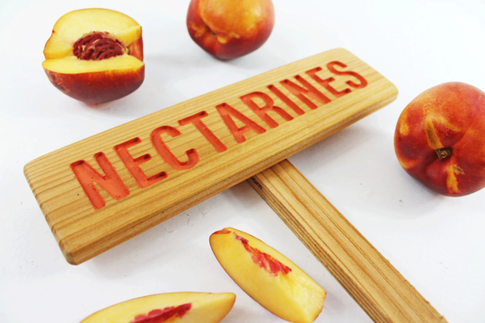 Nectarines Garden Tree Marker, Stake, Sign, Fruit Summer Custom Personalized Marker
