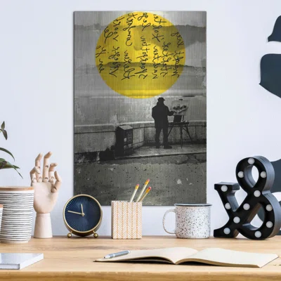 Red Barrel Studio® ''Street With A View'' By DB Waterman, Metal Wall Art, 16"X24"