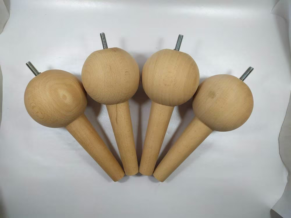 Wooden Modern Sofa Legs Handmade Wood Set Of 4 Model Elena
