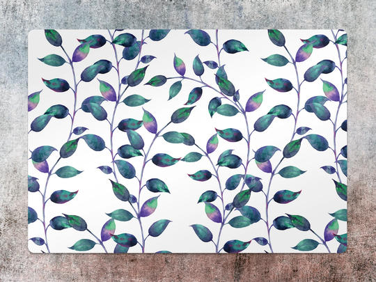 Purple Twigs Chair Mat, Splat Green Vinyl Floor Plants Protective Office Decor, Area Rug, Comfort Game Room Rug