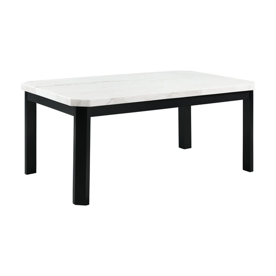 Picket House Furnishings Celine White Marble Standard Height Dining Table - N/A