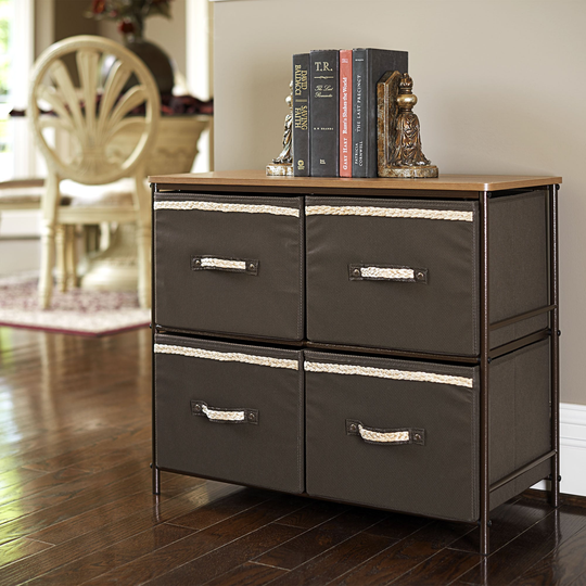 Carbon Loft Burr 4-bin 2-shelf Drawer Storage Unit