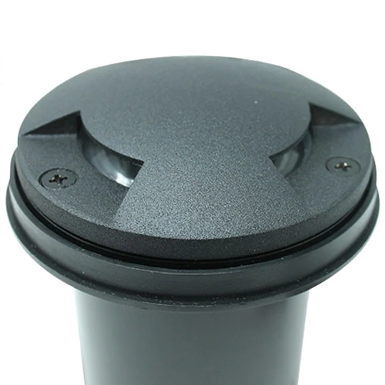 12V Composite In Ground Pathway Well Light w/ Tri-Directional "Mushroom" Cover