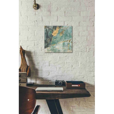 Orren Ellis 'Teal Lace I' By Jennifer Goldberger Canvas Wall Art, 18"X18"