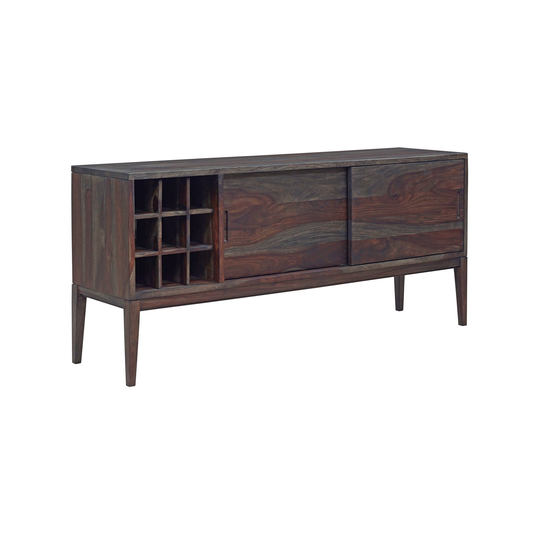 Porter Designs Fall River Contemporary Sideboard with Wine Rack, Gray