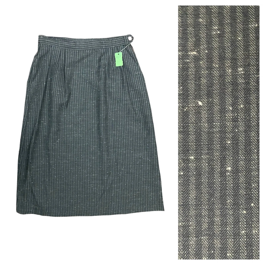 Nwt 1990S Charcoal Gray Pencil Mid Skirt With Pockets Medium