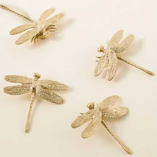 Cabinet Knobs - Wardrobe Dragonfly Brass Closet Table Sideboard Er165B