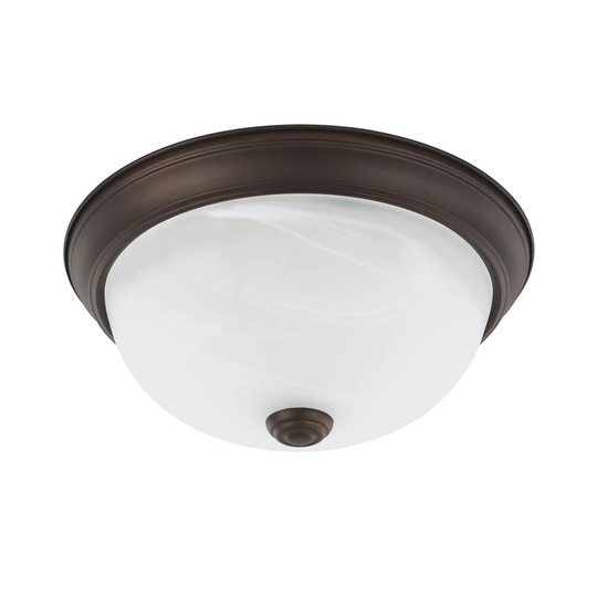 2-light Bronze Flush Mount