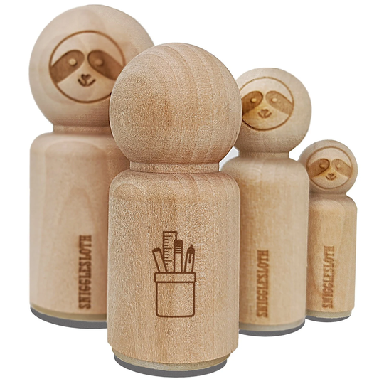 Office School Pen Pencil Holder Rubber Stamp For Stamping Crafting Planners