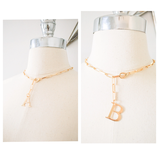 Initial Necklace, Y Necklace, Lariat Necklace, Gold Necklace, Statement Necklace, Large Initial, Gold Initial, Layering Necklace, Boho Necklace