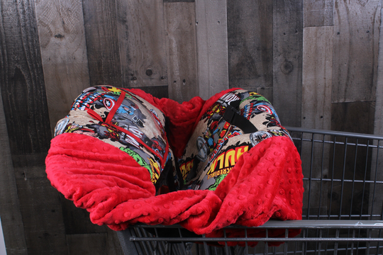 Shopping Cart Cover. High Chair Superheroes Boy Girl Cover