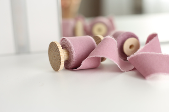Dispatches From USA /Wisteria Cotton Ribbons For Invitations Or Wedding Bouquet Hand Dyed Premium Purple Ribbon Collection