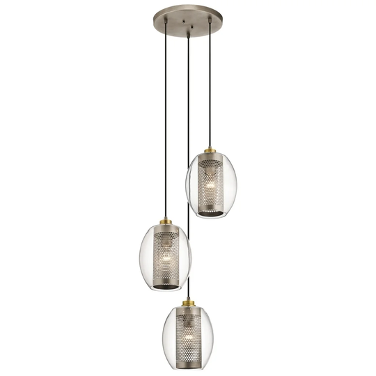 Kichler Lighting Asher Collection 3-light Antique Pewter Pendant