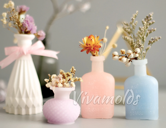3D Vase Bottle Resin Mold, Flower Silicone Mold For Flower, Art, Table Decoration, Epoxy Craft